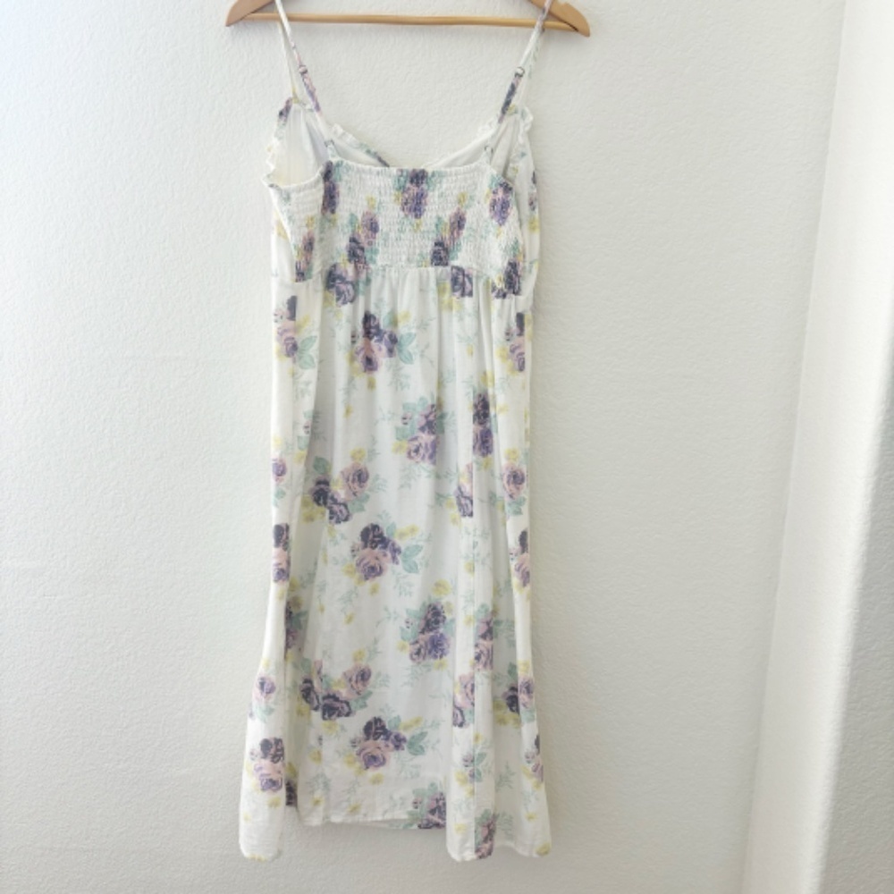 Lucky Brand Laura Ashley white floral midi dress Size Medium - Picture 5 of 14